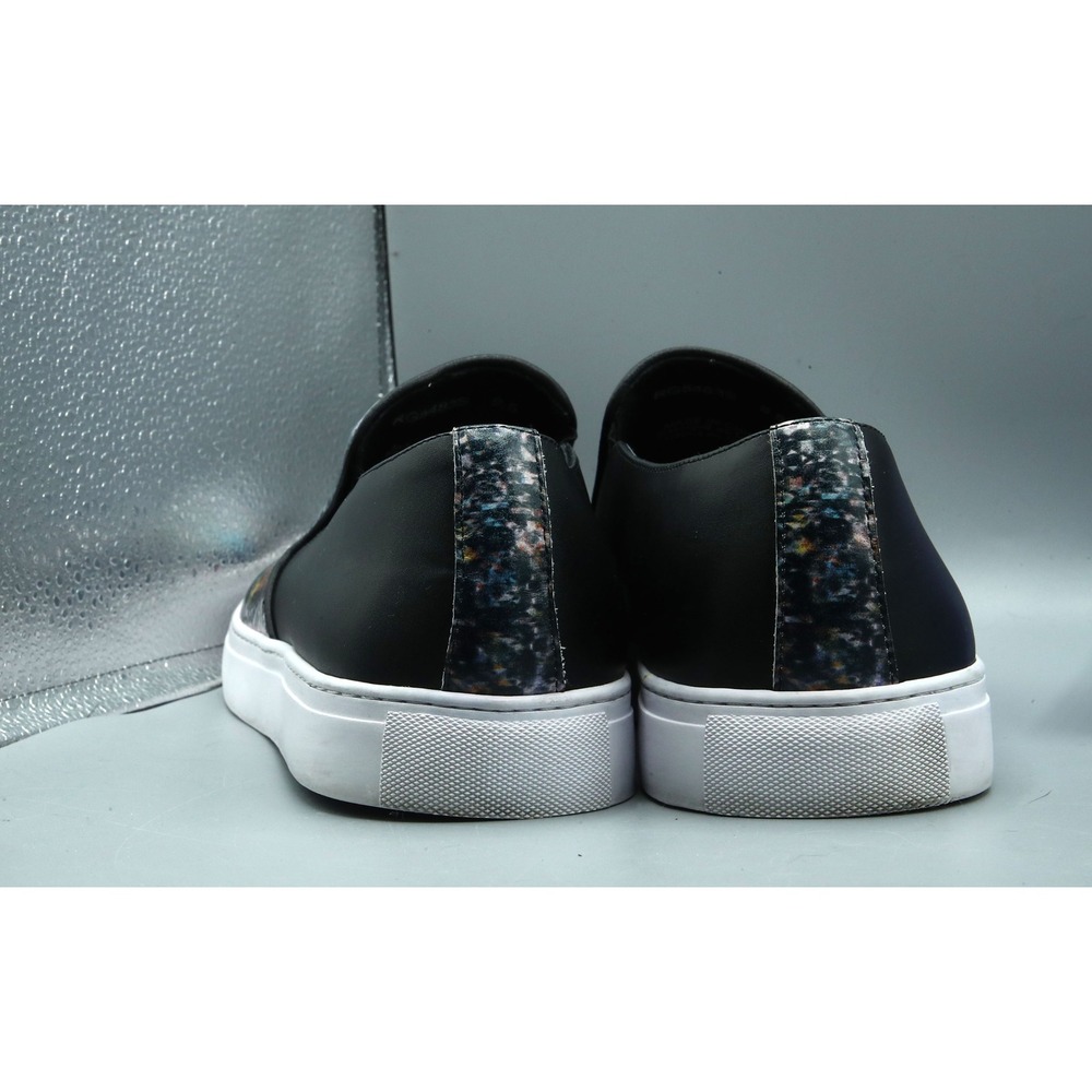 Robert Graham Mens Skull Graphic Print Leather Slip On Sneakers RG5483S Blk 9.5 - Picture 8 of 9